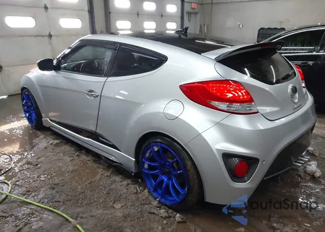 2013 Hyundai Veloster Turbo W/Blue from USA, damaged, VIN KMHTC6AE4DU108469